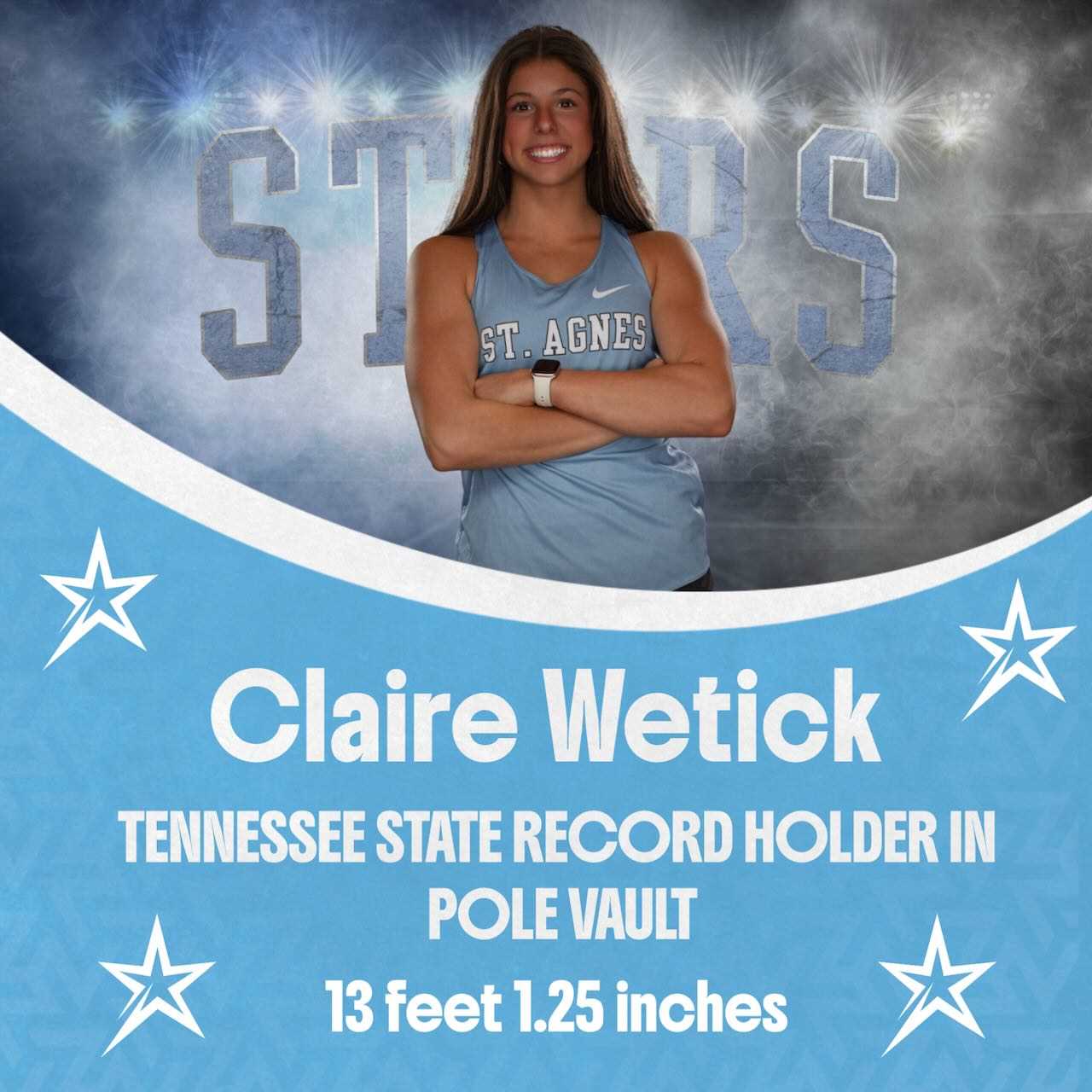 SAA Pole Vaulter Ranked #1, Breaks State Record